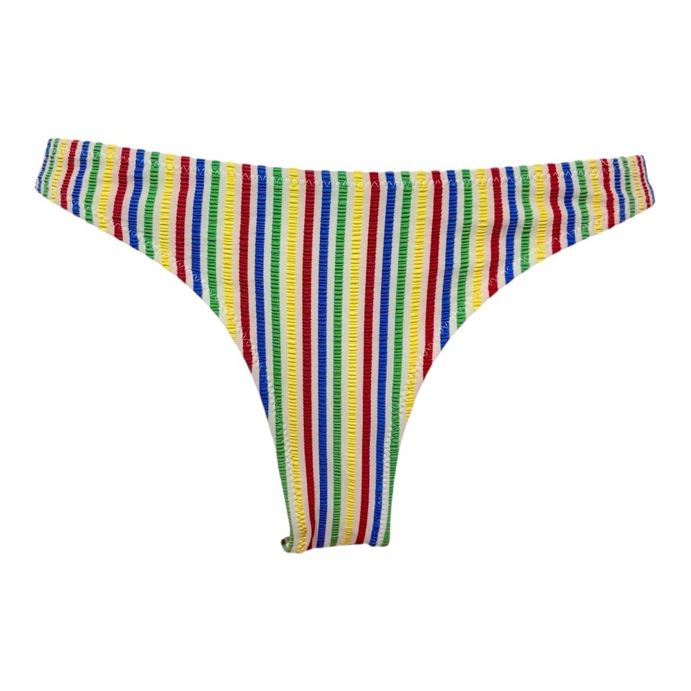 SOLID & STRIPED Colorful Striped Bikini Bottom